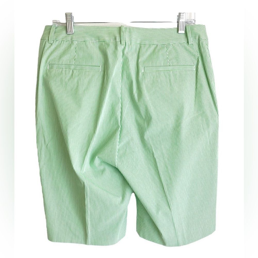 L-RL RALPH LAUREN GREEN AND WHITE STRIPE SHORTS WOMENS SIZE 6​ - Picture 7 of 8